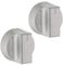 MasterPart Silver Oven Control Knobs Switches For New World Oven Cookers - Pack of 2