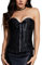 SLIMBELLE Korsett sexy Damen Corsage Vintage Vollbrust Bridal Wäsche Gothic Korsage Top Satin Bustier mit Reißverschluss in Schwarz o. Rot S-6XL