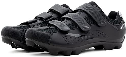 Tommaso Montagna 100 Men's Mountain Bike MTB Spin Cycling Shoe Compatible with SPD Cleats Black - 45