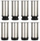 Drenky Lot de 8 Pied Reglable,Pied de Table Metal 12 cm Pied Reglable pour Meuble Pieds de Lit Pied de Meuble Pied Canapé Pied de Table Reglable,Hauteur Totale 120mm-135mm,Acier Inoxydable Brossé