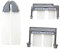 Pièces de rechange pour Ultimate Garage - Hot Wheels Ultimate Garage Vehicle Playset FTB69 ~ Sac de pièces de rechange 1 ~ Comprend un support de sortie 3, un couvercle de support de sortie 1 et un