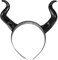 FRCOLOR Gothic Ox Horn Headband,Black Simulation Sheep Horn Hoop Headband Devil Horn Hair Hoop for Halloween Christmas Cosplay Fancy Dress Photo Props