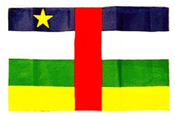 FlagSuperstore© Flagge der Zentralafrikanischen Republik, 45,7 x 30,5 cm, Baumhäuser, Wohnwagen, mit Ärmeln, 45 x 30 cm