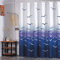 MSV Anti-Schimmel Duschvorhang - Anti-Bakteriell, waschbar, wasserdicht, Polyester, 180x200cm Möwe Weiß Blau