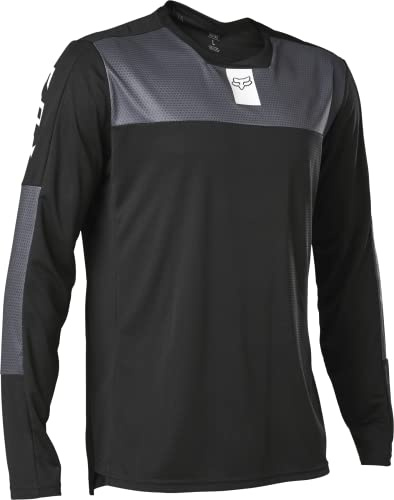 Fox Racing Herren Defend Langärmliges Mountainbike-Trikot Hemd, schwarz, Large