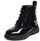 DREAM PAIRS Kids Stivaletti Stringati per Bambina Stivali da Combattimento da Equitazione per Ragazze a metà Polpaccio,Size 36,Nero,KBO211