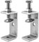 QWORK 2 Pezzi Morsetto a C in Acciaio Inox 304, Morsetto a C per impieghi gravosi, Per Lavorazione Legno DIY, Saldatura, Mobili, Colore Argento, Stile 1