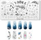 RUNRAYAY Moon & Star Nail Stamp Plate, Constellation Theme Nails Art Stamping Stencils, Nail Plate Template Image Stainless Steel Nail Art Tools Starry Sky Series