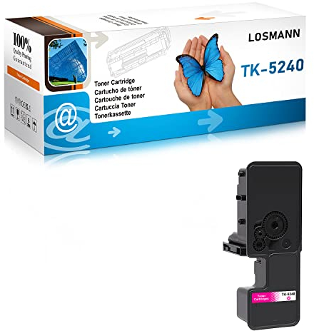 LOSMANN TK-5240 Magenta Tonerkartusche Kompatibel für Kyocera TK5240 M für Kyocera Ecosys M5526cdw M5526cdn, Kyocera Ecosys P5026cdw P5026cdn (1 Magenta)
