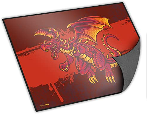 itenga Schreibtischunterlage mit Motiv abwischbar rutschfest glatt 40x53cm Kunststoff Schreibunterlage für Kinder (Motiv Drache)