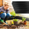 Jopassy Rasenkante, 50M Rasenkante Metall 100 * 15cm, verzinkt Beeteinfassung Frei zu Biegen, Garten Rasenkante, kann für Hof, Garten,Bauernhof (Länge 50m - Höhe 15cm)-Schwarz