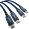 qBLOC 2x2m Twin Pack 6ft USB C Braided Cable for Super Fast Charging, Compatible with iPhone 15/15 Plus/15 Pro/15 Pro Max, iPad Pro/Air/Mini, MacBook Pro