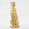 LAIKEARTS Gepardenstatue, goldfarben, Leoparden-Skulptur, Heimdekoration, Leoparden-Skulptur, Kunstharz, handgefertigt, sitzend, geeignet für Wohnzimmer, Tisch, Mitte, Schlafzimmer, Geschenk für Frau