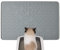 OHMO Cat Litter Mat Trapping Mat Premium Silicone 60x40cm, Waterproof and BPA Free Kitty Litter Box Mat, Easy to Clean and Keeps the Floor Tidy (Grey)