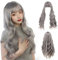 Sunshine smile Perücke Grau Lang,Perücke Damen Grau Lang,Perücke Damen Fasching,Graue Perücke Damen,Perücke Silber,Perücke Damen Grau,Perücke Grau Damen,Perücke Karneval Damen,Perücke Halloween Damen