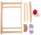 Webstuhl-Set, 38,1 X 25,4 Cm, Holz, Multi-Craft-Webstuhl, Kunsthandwerk, Fördert die Kreativität, Großer Webrahmen mit Ständer, Gobelin-Webstuhl für Kinder und Erwachsene