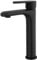 VALAZ Rubinetto Bagno Lavabo Alto Nero Opaco | Miscelatore Lavabo Bagno Acqua Fredda e Calda, Risparmio Acqua | Installazione Facile | Ottone, Inossidabile, Elegante, Rotondo, Serie Turia