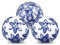 Toddmomy 3pcs Chinoiserie Ceramic Balls Decorative Porcelain Balls Ceramic Round Orbs for Bowl Vase Table Centerpiece Decor(5CM, Blue, Random Style)