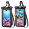 Gritin Waterproof Phone Pouch, 2 Pack IPX8 Waterproof Phone Case Bag for Swimming, Adjustable Lanyard Underwater Dry Bag for iPhone 16 15 14 13 12,Galaxy S24 S23 S22 and Other Smartphones up to 7