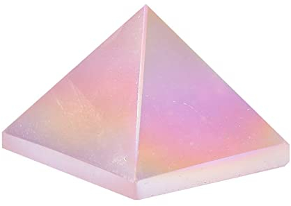 BIANMTSW 1pc Natürliche Rose Quarz Pyramide Turm Stein Quarz Ornamente Hause Dekoration Polierte Stein Pyramide Statue Voller Textur