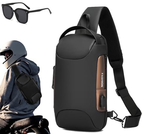 New Carbon Fiber Streamline Anti-Theft Sling Bag,Rotateepic Sling Bag,Crossbody Bag Anti Theft Sling Bag,Mens Crossbody Bag Anti Theft Locking Zipper (D Type)