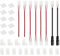iNextStation 32 Stück COB LED Streifen Steckverbinder Set, 2 pin 8mm Lötfreie Steckverbinder, 10 lückenlose Stecker, 6 Stecker mit Kabel, 2 DC-Anschlüsse, 4 L-förmige Stecker, 10 Befestigungsclips