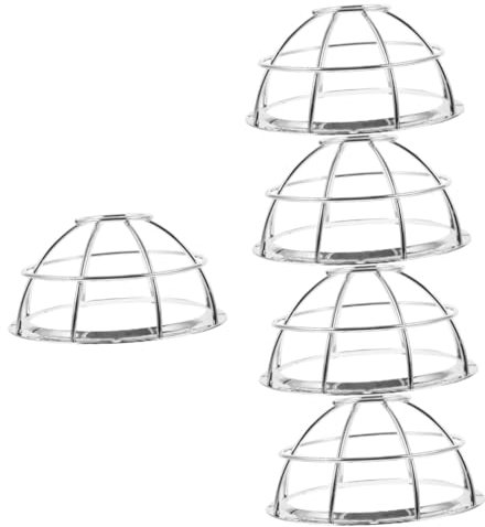 jojofuny 5pcs Smoke Sensor Cover Fixture Cap Guard Fire Rack Lantern Chandelier Decor Sprinkler Protective Shield Lights Smokes Detector Shield Ceiling Frsme Ring Wire Smog Stainless Steel