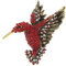 SOIMISS 1Stk Birdie-Kragennadel Brosche Denim-Gürtel Kolibri-Bruststift broch Vogel-Brustnadel rot