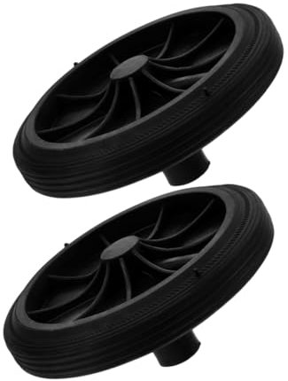 LALADEFIEE 2pcs Trash Can Wheel Replacement Outdoor Pulley for Wheelie Bin Garbage Can Accessories Reusable
