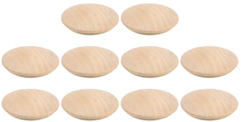 QUARKZMAN Holzlochstopfen, 10 Stück 40x35mm Abdeckkappen für Bohrlöcher Runde Kopf Hartholz Schraubenabdeckung Schraubenlochstopfen für Möbel Tische Stühle Schränke Bastelprojekte