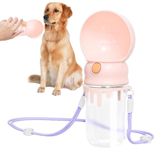 Bouteille d'eau de voyage pour chien, distributeur de bouteille d'eau pour chien,Distributeur d'eau extérieur portable de voyage - Fontaine pour chat de 360ml, bol pour chien, abreuvoir pour animaux d