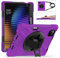 UFinetech Funda para Xiaomi Pad 7, para Xiaomi Pad 7 Pro Funda con Soporte Giratorio 360, Correa de Mano/Hombro, Caso Lápiz, Carcasa Rugosa Antichoque Niños Mi Pad 7/7 Pro Funda 11.2 2024, Morado