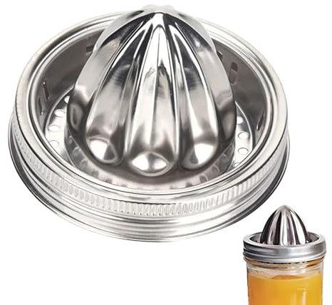 Jar Juicer Lid, Citrus Reamer Juicer, Edelstahl Juicer Lid, Manual Juice Squeezer, Leak-Proof Jar Cap, wiederverwendbarer Saftbehälter, Lemon Squeezer Jar Lid, Canning Jar Juicer, Juice