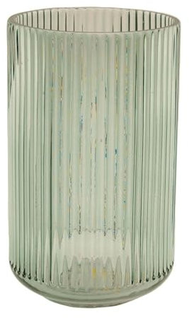 Point-Virgule Vase decoratif, décoration Maison, Vase Fleur en Verre, Vert, 12.5x22.7cm