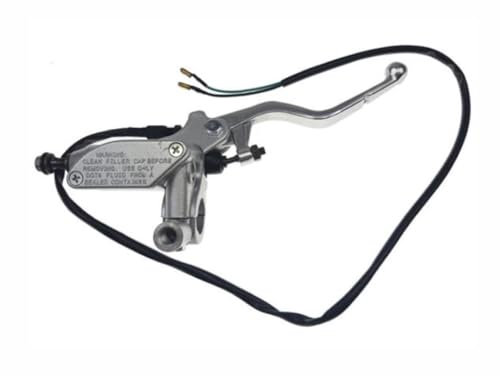 Motorrad Bremspumpe vorne mit Bremshebel passend für Aprilia RX, SX, Derbi Senda, Rieju MRT – Ersatz Bremszylinder, 12mm Kolben, 22mm Lenkerklemmung