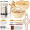 Sourdough Starter Kit, Sourdough Bread Baking Supplies, Silicone Banneton Bread Proofing Basket Set of 2, Sourdough Starter Kit Beginners with Sourdough Starter Jar for Baking Lovers