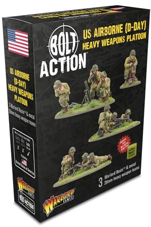 US Airborne (D-Day) Heavy Weapons Platoon 28 mm Scale Miniatures for Bolt Action Highly Detailed World War 2 Miniatures