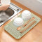 SOSMAR Drainer with Drip Tray - 30 x 17.5cm Small Dish Drain Board - Water Collection Drying Tray for Fruit, Mug, Utensils, Bathroom Accessories, Coffee Tea Food, Green