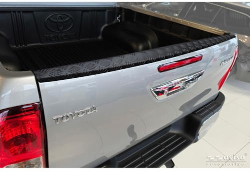 Avisa Aluminium Pickup Heckklappenschutz kompatibel mit Toyota Hilux VIII Facelift 2020- - Schwarz