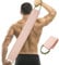 LOPHE Gommage du Dos pour la Douche, Gant de Toilette Exfoliant Double Face avec Poignées, Exfoliant pour le Dos Homme Et Femme, Un Nettoyage en Profondeur de Votre Corps,Rose