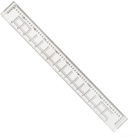 Lineal zum Messen von Breiten- und Längengrad auf Karten, unverzichtbares Werkzeug für Kartographen und Outdoor-Aktivitäten (37 cm)