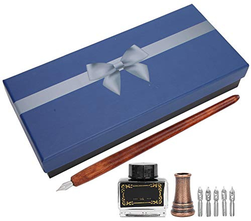Cocoarm Vintage Dip Pen Set, Kalligraphie-Zeichnungs-Comic-Stifte mit Holzhalter, für Fontwork-Illustrationen