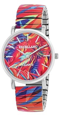 Armbanduhr Damen Bunt Grün Regenbogen Schwarz | Ausgefallene Damenuhr mit Zugarmband | Bunte Damenuhren außergewöhnlich – Raptor Stil Uhr Frauen modisch farbig