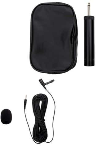 Kisangel Set 1 Microfono Condensatore per Sax con Clip, Pickup Portatile per Strumenti Musicali, Materiale Pvc e Metallo, Riduce Rumore, Inclusa Borsa di Stoccaggio Nera