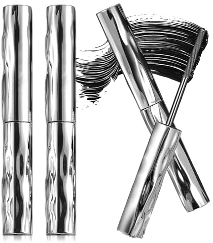Mascara für ältere Frauen, 2026 Neu Metall Mascara mit Metallbürste, 3D Curling, Volumengebende Wasserfeste Wimperntusche für Feine Kurze Wimpern, Schnell Trocknend und Wischfest (2pcs)