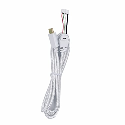 Kalttoy Headphone Cable Line Replacement Cord Lead for ROG/S Gaming Headset Cable, Black/White Usb C Headphones