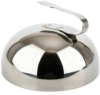 DimyFew Grillglocke Schmelzglocke Stabil Burger-Glocke für Grill-Experte, Hobbyköche, Plancha, Silber