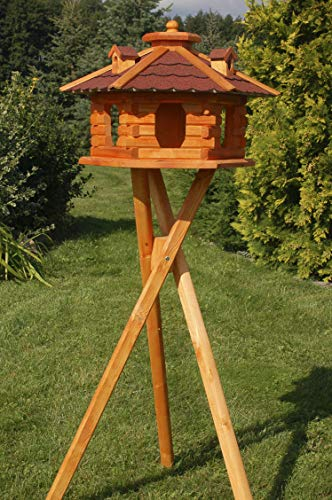Deko-Shop-Hannusch XXL Vogelhaus Vogelhäuschen mit Ständer, Bitumschindeln