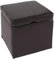 Hocker Sitzwürfel Sitzhocker Aufbewahrungsbox Onex, mit Deckel, Leder + Kunstleder, 45x44x44cm FSC® - braun