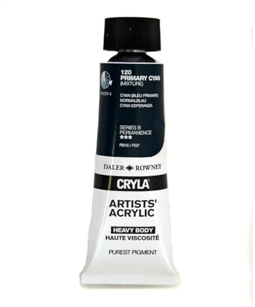 Daler-Rowney Cryla Acrylic 75 ml Primary Cyan, Professional Artists